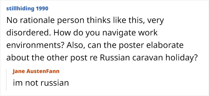 Screenshot of an online discussion about a woman regretting a trip with friend and husband after plans get ruined and tensions boil.