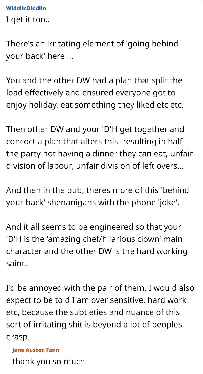 Text conversation discussing a woman&rsquo;s regrets and tensions during a trip with friend and husband.