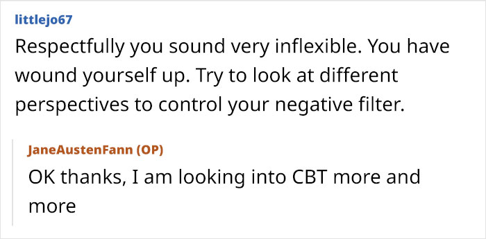 Screenshot of an online conversation showing a woman expressing regrets about a trip with a friend and husband after tensions rise.