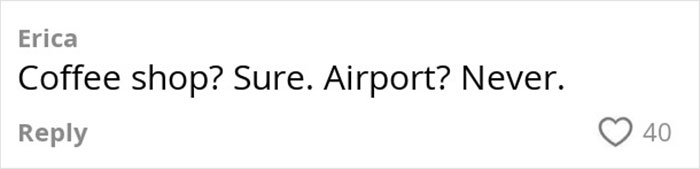 Comment with a heated debate after passenger slams woman refusing to watch her bag at the airport. Comment with a heated debate after passenger slams woman refusing to watch her bag at the airport.