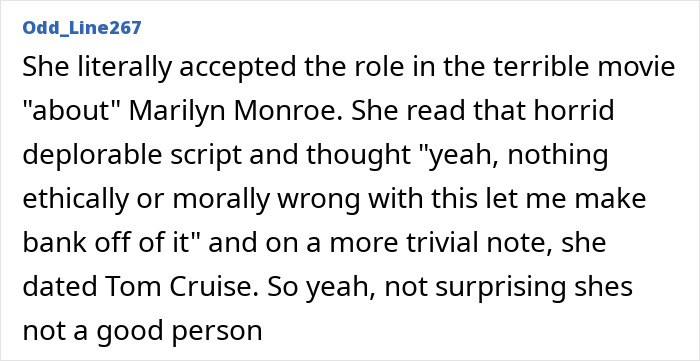 Text excerpt criticizing Ana de Armas for mocking Nicole Kidman’s looks, highlighting insecurity and public backlash. Text excerpt criticizing Ana de Armas for mocking Nicole Kidman’s looks, highlighting insecurity and public backlash.