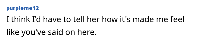 Text post from user purpleme12 sharing feelings after seeing a good friend who told her to lose weight.