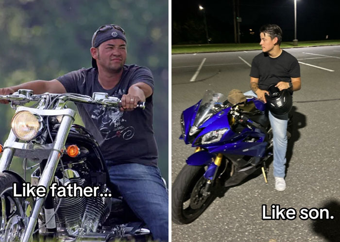 Collin Gosselin poses with motorcycle at night, reflecting on locked up and isolated feelings in a heartfelt message.