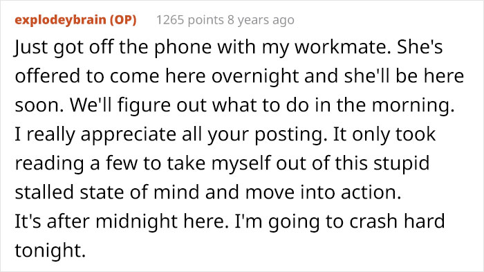 Screenshot of a Reddit comment about a boyfriend being dragged online for trying to stealthily euthanize girlfriend&rsquo;s dog.