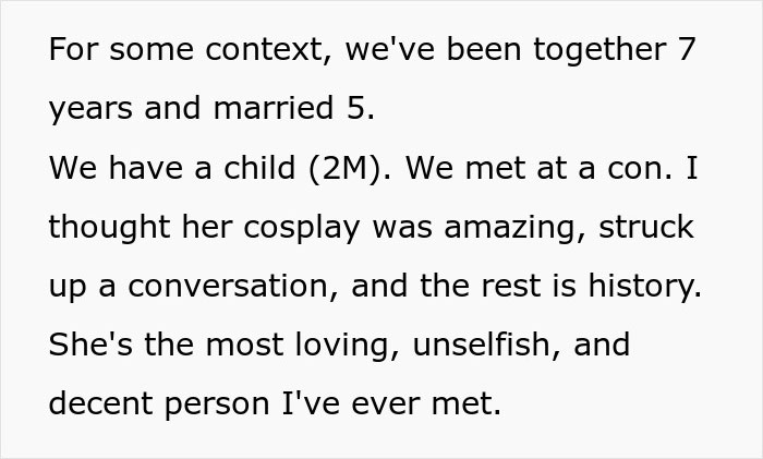 Text excerpt discussing a man learning about his wife’s family secretly cyber-bullying him and banning them from seeing his son. - 3