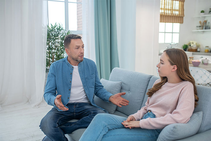 Teen girl insists on keeping her baby while having a serious conversation with a man refusing to help out.