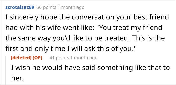 Reddit conversation about a woman telling a deaf man she forgot he was there because he&rsquo;s so quiet before he cuts her off.