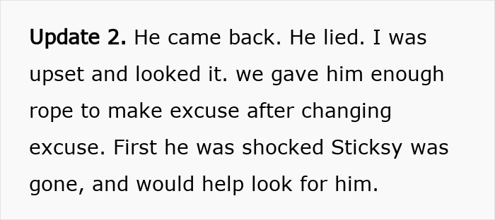Text update discussing a boyfriend dragged online for trying to stealthily euthanize his girlfriend&rsquo;s dog.