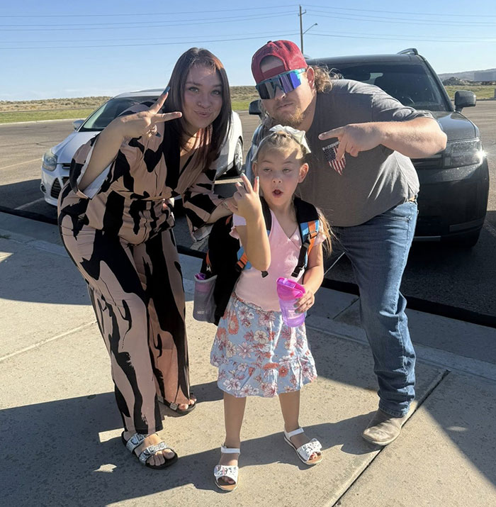 Family posing outdoors with young child, highlighting story about gravely disabled baby after healthy pregnancy compensation case.