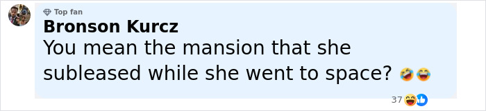 Comment text about mansion subleased by Katy Perry while renting to Chris Pratt, related to property court case. - 10