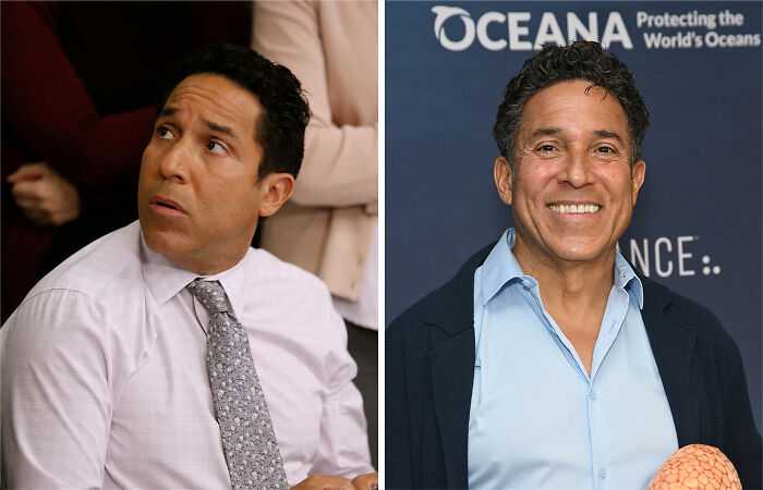 The Office cast member in a split image showing a younger and current photo, highlighting where they are now.