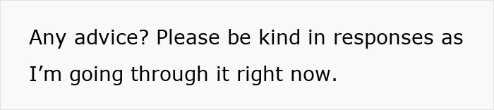 Text message screen showing a request for kind advice about stopping messaging and friendship difficulties.