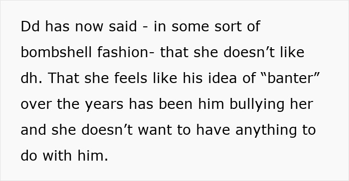 Text excerpt discussing a stepdad raising a girl and her cutting emotional ties at age 22 due to cruelty.