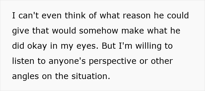 Text on a white background discussing someone making dumb excuses when their girlfriend confronts them about pretending to be single at a party.