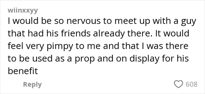 TikTok comment about feeling nervous and noticing red flags on a woman's horror date with a 43-year-old man. TikTok comment about feeling nervous and noticing red flags on a woman's horror date with a 43-year-old man.