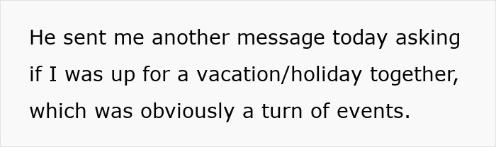 Text on screen with friend stop messaging friendship theme about receiving a message asking about vacation plans together.