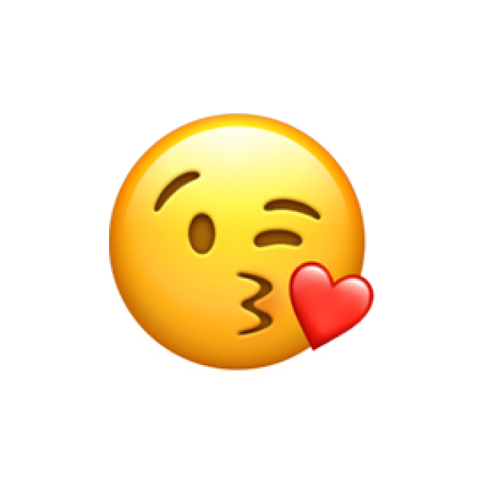 Winking face blowing a heart emoji representing online affection from the heart emoji handbook guide. Winking face blowing a heart emoji representing online affection from the heart emoji handbook guide.