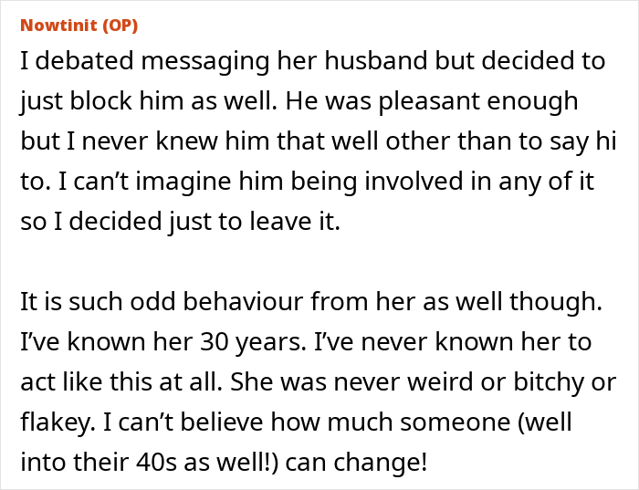 Text post from Reddit user Nowtinit discussing a woman&rsquo;s flaky behavior and missed wedding with a malicious voicemail.
