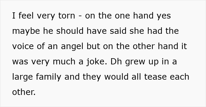Text excerpt discussing feelings about a stepdad who raised a girl, reflecting on family teasing and emotional conflict.