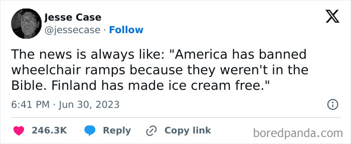 Screenshot of a tweet illustrating a facepalm moment highlighting the absence of basic logic in popular news statements.