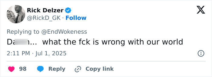 Screenshot of a tweet showing a user expressing shock and frustration about the state of the world in a casual tone.