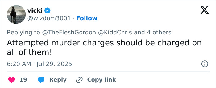 Screenshot of a social media post showing a user demanding attempted murder charges after a violent Cincinnati brawl.