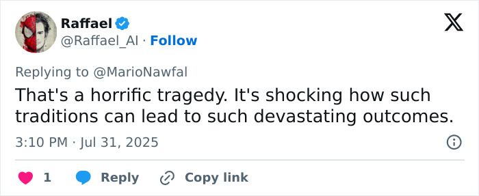 Screenshot of a tweet describing a horrific tragedy linked to a mass circumcision ceremony causing deaths and injuries. - 9
