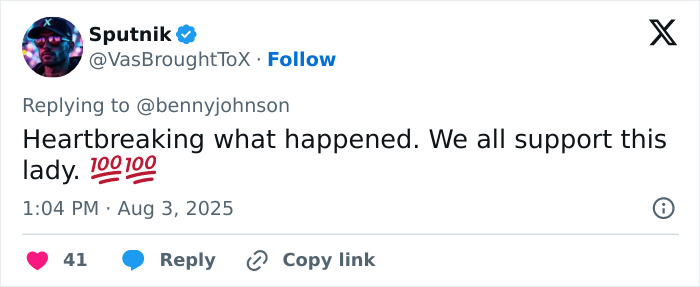 Tweet expressing support for a mom brutally punched and knocked out during a violent Cincinnati brawl.