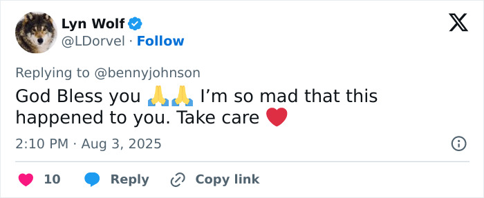 Alt text: Social media post expressing support and concern for mom brutally punched and knocked out during violent Cincinnati brawl.