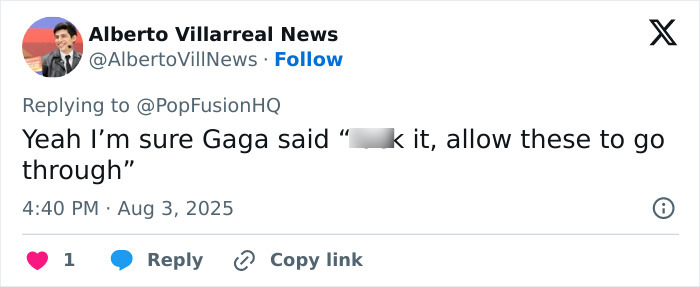 Tweet screenshot showing backlash against Lady Gaga for ageist and misogynistic comments made during a concert. - 17