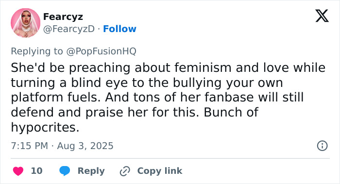 Twitter user criticizes Lady Gaga over ageist and misogynistic comments displayed during concert, sparking backlash online. - 19