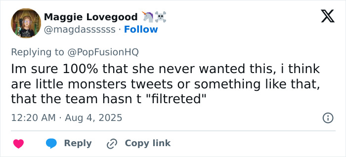 Screenshot of a social media reply discussing Lady Gaga facing backlash over ageist and misogynistic comments at concert. - 26