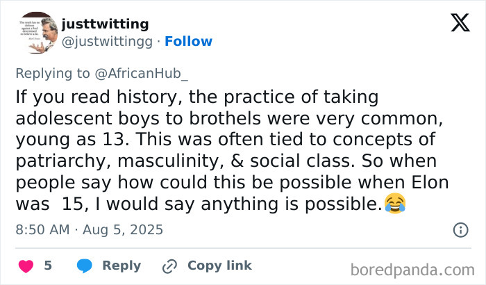 Social media post discussing a 40-year-old Kenyan man&rsquo;s claim about being Elon Musk&rsquo;s eldest son and public reactions.