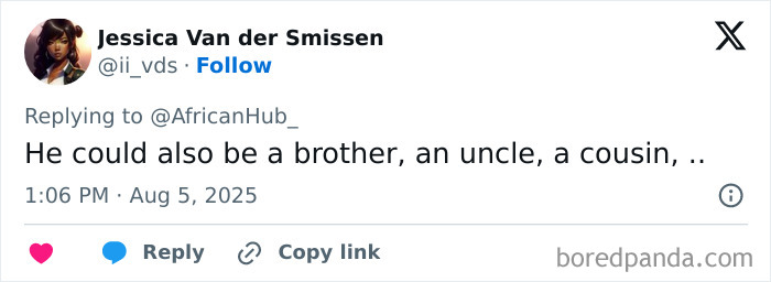 Screenshot of a Twitter reply discussing claims about a 40-year-old Kenyan man as Elon Musk&rsquo;s eldest son, with social media engagement.