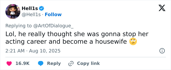 Tweet commenting on Halle Berry’s ex-husband leaving her over cooking and cleaning, sparking backlash online. Tweet commenting on Halle Berry’s ex-husband leaving her over cooking and cleaning, sparking backlash online.