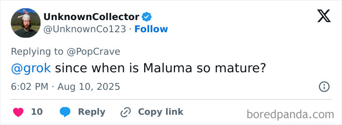 Tweet from UnknownCollector reacting to Maluma's maturity in a discussion about the singer abruptly stopping concert after spotting irresponsible mom. Tweet from UnknownCollector reacting to Maluma's maturity in a discussion about the singer abruptly stopping concert after spotting irresponsible mom.