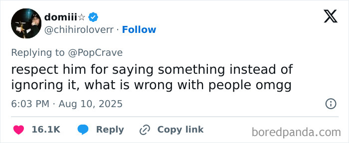 Screenshot of a tweet praising a singer who abruptly stopped a concert after spotting an irresponsible mom. Screenshot of a tweet praising a singer who abruptly stopped a concert after spotting an irresponsible mom.