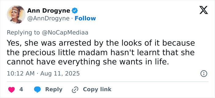 Screenshot of a Twitter reply discussing the arrest of a 13-year-old girl at McDonald's sparking mass debate on policy.