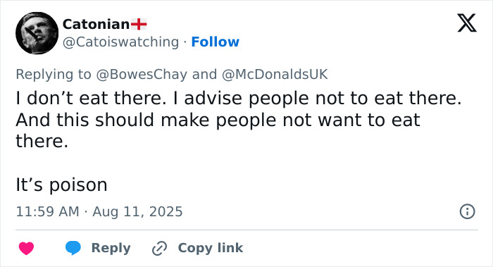 Tweet criticizing McDonald's policy banning school kids, sparking mass debate over two tier treatment and a 13-year-old girl arrest.