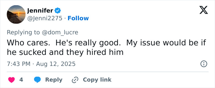 Tweet discussing opinions on male cheerleaders and debates about men infiltrating women&rsquo;s spaces in sports contexts.