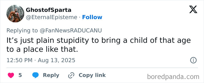Tweet criticizing tennis star meltdown over crying baby, sparking diva issues and leaving the crowd stunned during the match.