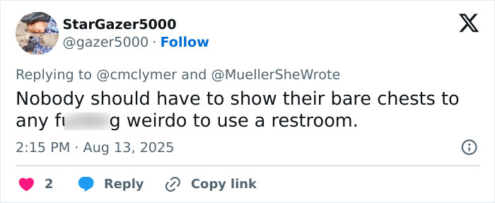 Screenshot of a tweet discussing a teen&rsquo;s disturbing altercation with a restaurant server over proving gender identity.