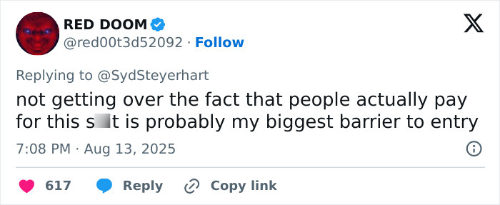 Screenshot of a tweet expressing disbelief that people pay for AI-published books by a young entrepreneur making millions.