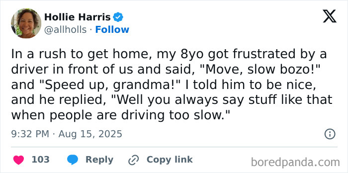 Tweet sharing a funny parenting moment, showcasing relatable humor from 65 tweets that might make you chuckle.