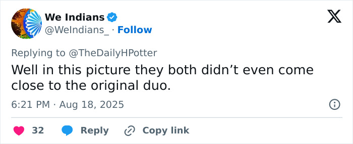 Tweet criticizing new photos of actors and set from Harry Potter series, sparking mixed reactions online. Tweet criticizing new photos of actors and set from Harry Potter series, sparking mixed reactions online.