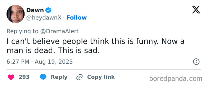 Tweet by Dawn expressing sadness over a famous streamer passing away live on air after cruelty. Tweet by Dawn expressing sadness over a famous streamer passing away live on air after cruelty.