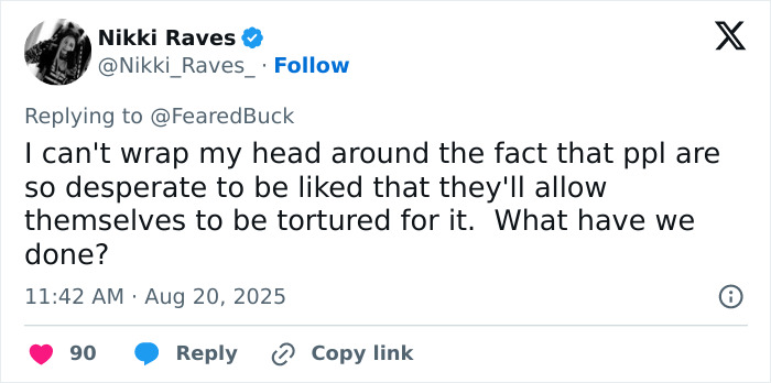 Tweet from Nikki Raves expressing shock over people's desperation for approval amid streamer's passing and family silence. Tweet from Nikki Raves expressing shock over people's desperation for approval amid streamer's passing and family silence.