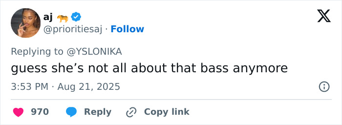 Tweet on social media reacting to Meghan Trainor's unrecognizable appearance in new video, surprising many fans.