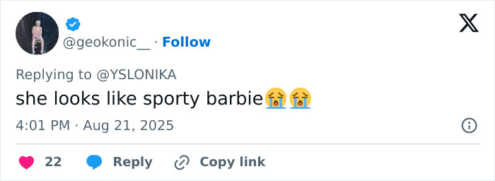 Screenshot of a social media comment reacting to Meghan Trainor looking unrecognizable and stunning fans in a new video.