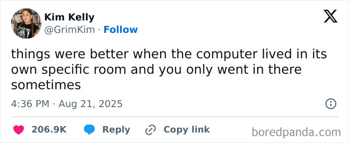 Screenshot of a funny and relatable tweet about computers from August, capturing humor for those who can’t handle more news.